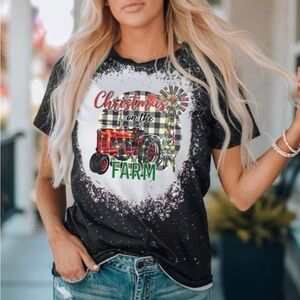 Christmas on the Farm Graphic T-Shirt